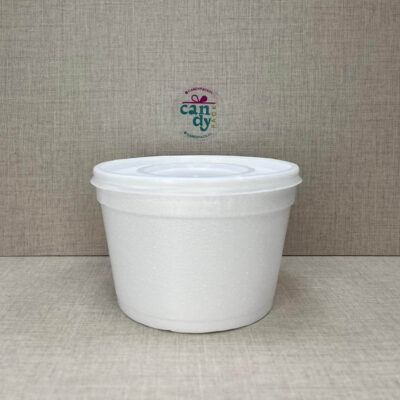 Pote Sopero espumado 16OZ con tapa plástica. Pack 20 Unidades