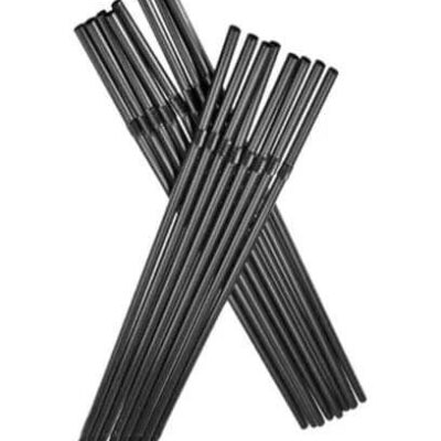 Bombilla plastica negra flex